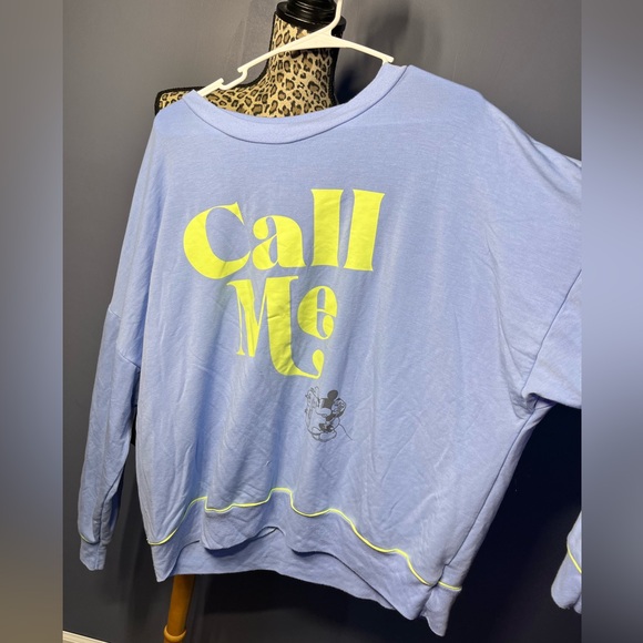 Disney Mickey Mouse Call Me Pullover Women's 2X - Picture 3 of 7